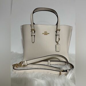 COACH Mollie Tote 25 White Tote Bag